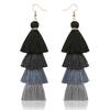 Bohemian Multi-Layer Fringed Earrings Ethnic Style Colored Ear Hooks Drooping Earrings
