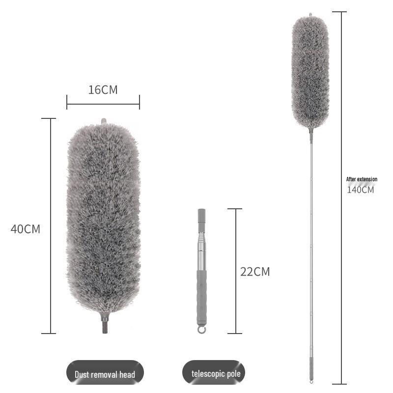 Retractable Curved Ceiling Cleaning Broom: 2.8m Electrostatic Dust Remover