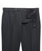 MUSINSA STANDARD Wool Semi-Wide Hidden Elastic Waist Slacks [Charcoal Gray]