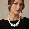 Unregelmäßige Runde Muschel Anhänger Halskette Leichter Weißer Choker Natürliche Böhmische Halskette Geschenk