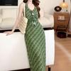 2026 New Green Suspender Vest Dress Children's Summer This Year's Popular Temperament Waist French Dress
