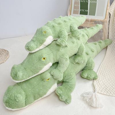 Large Simulated Crocodile Throw Pillow Plush Toy Doll Green Crocodile Doll Girl Sleeping Soothing Rag Doll