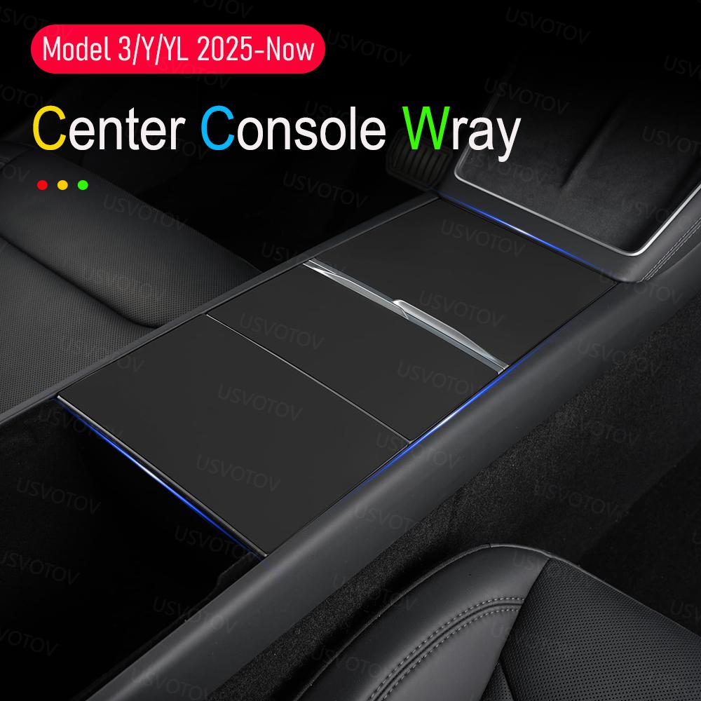 For 2025 2026 Tesla Model 3 Y YL Center Console Wrap Central Control Panel Cover Protector Accessories Electrostatic Adsorption