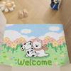 Cute Pet Door Mat Door Scraping Dirt Mat Household Non-slip Wear-resistant Clipped Silk Floor Mat