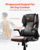 Executive Chair High Back Desk Chair Flip-up Armrests Lumbar Support Black
