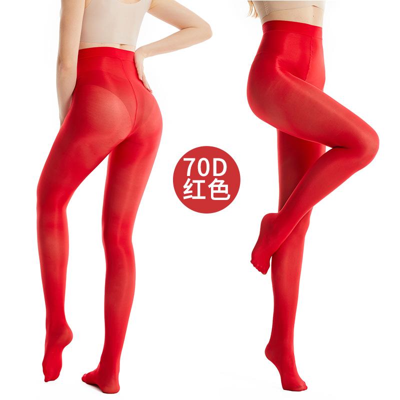 Formende Strumpfhosen Gymnastiksocken Aerobic Glänzende Socken Grenzüberschreitend Europäische und Amerikanische Große Größe XXL 7 Reflektierend XL(65-85kg) red