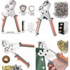 1 Set Draagbare Handpers Metaal Oogje Gatpons Tang Voor Leer Canvas Kleding Diy Zeildoek Ring 10mm Oogje Tangen Kit Gereedschappen