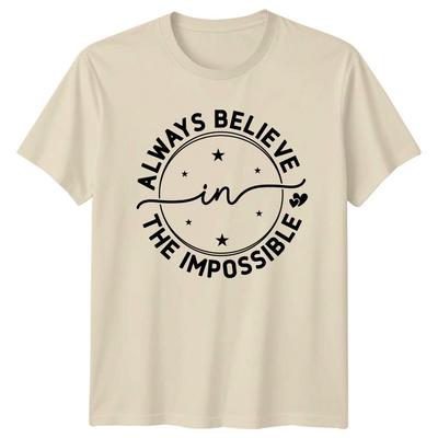 Vždy věř v nemožné Boho slogan Citát Grafické tričko