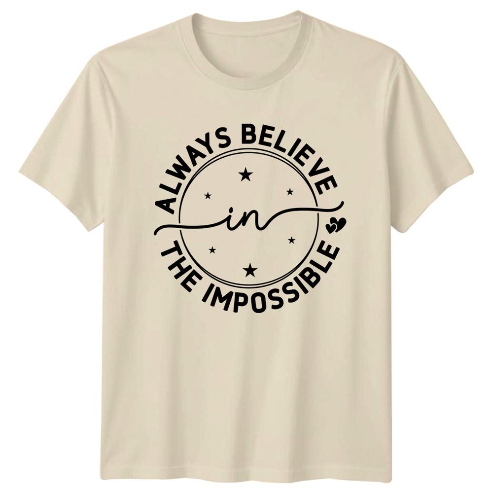 

Всегда верь в невозможное Бохо Слоган Цитата Графическая футболка 2XL