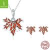 Sterling Silver S9 Maple Leaf Necklace Pendant Day Ladies Temperament Pendant Diy Accessories