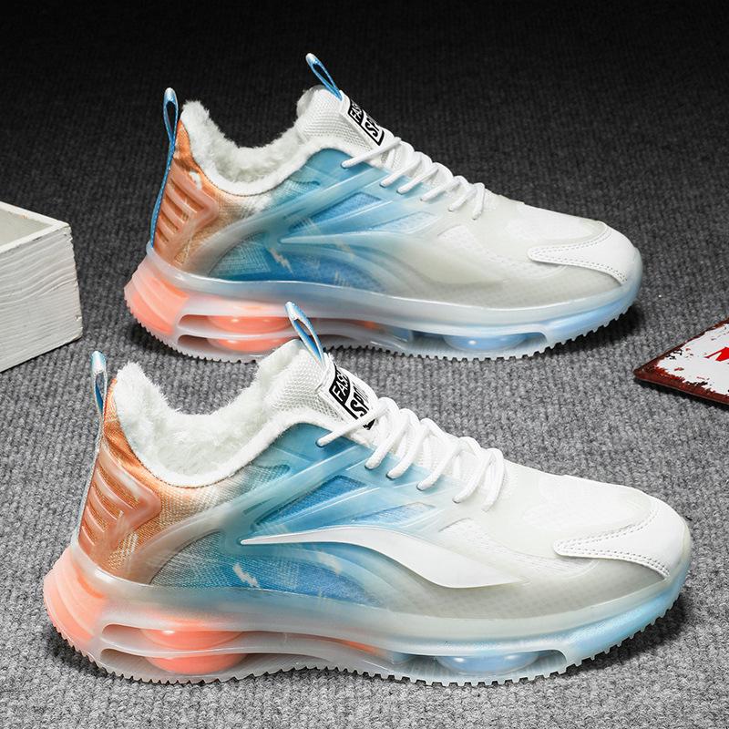 Men's shoes autumn and winter new national breathable luminous soft-soled running sports shoes men's couples versatile coconut shoes