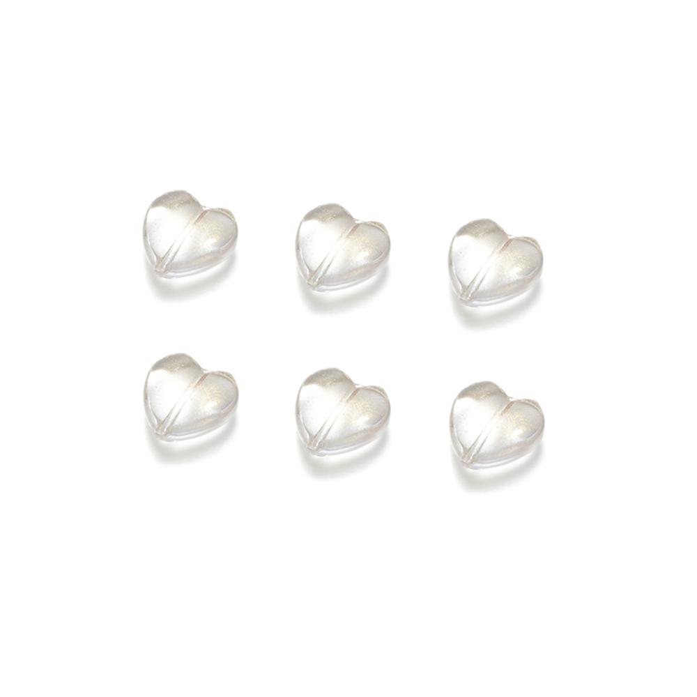 20Pcs/Lot 12*12.3mm Small Flowers Heart Leaves Glass Loose Beads for Jewelry Making Handmade DIY Bracelet Necklace Accessories