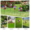 6Pcs Plastic Flower Wind Spinner Eight Leaf Bird Repellent Pinwheel Fade Resistant Sparkly Pinwheel Eye Catching for Yard Garden