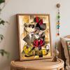 Disney Mickey Mouse abstract oil paint by numbers painting kit handmade diy home decor gifts wall art canvas set living room decor