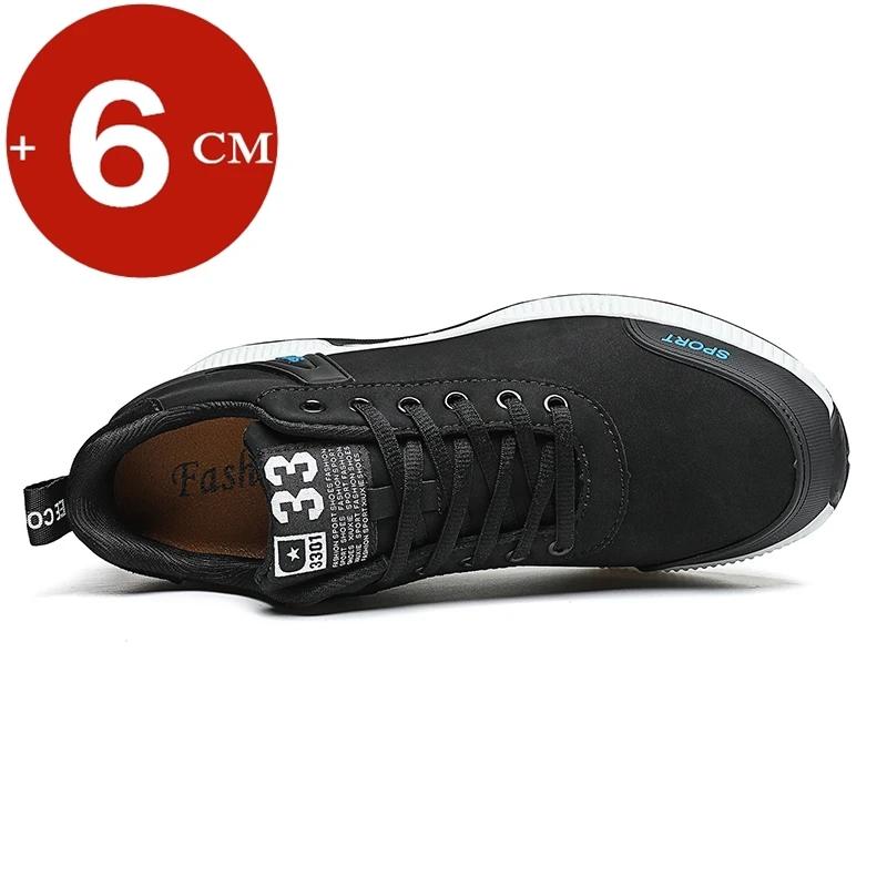 Winter Elevator Shoes Height Increase Shoes for Men Sneakers Tall Heightening Shoes Warm Height Increasing Shoes Insole 6CM