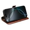 QIALINO For iPhone 17 Pro Max Case with Card Holder Genuine Cow Leather Stand Phone Cover