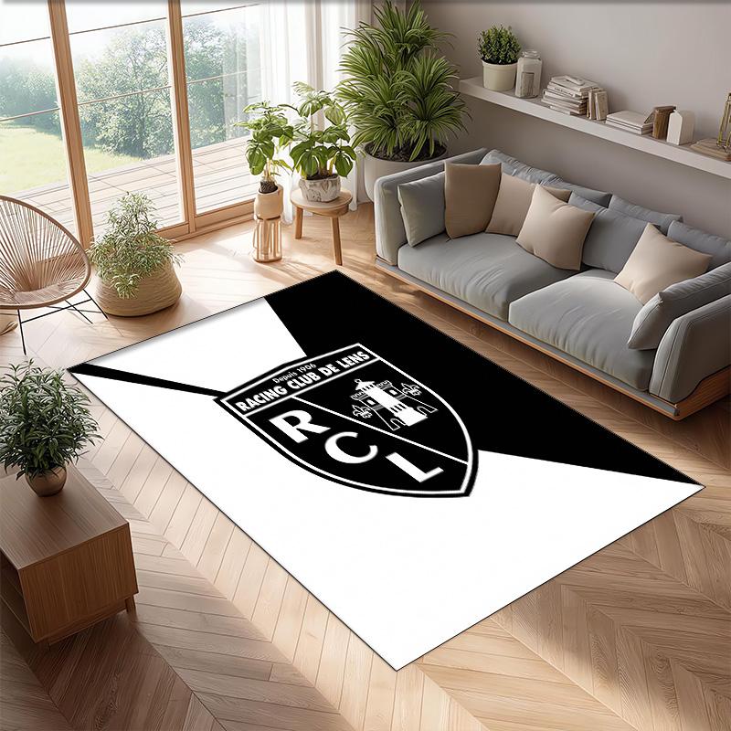 Lens FC Soccer Football Pattern Soft Area Rug Non Slip Indoor Floor Carpet Sports Decor Mat for Bedroom