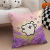 LLine Dogs Cushion Cover Throw Pillow Cover Hidden Button Durable Polyester Chair Cushion