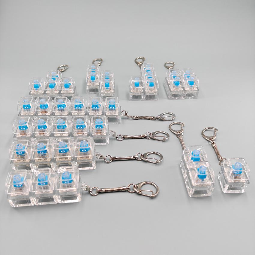 PC123456 Mechanical Keyboard Switch Tester Stress Relief Keychain Toy