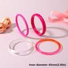 4Pcs/Set Semi Transparent Stackable Bangle Round Punk Bracelet Set Acrylic Cuff  Summer Jewelry