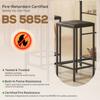 3 Piece Breakfast Bar Table and Stools Set, Rustic Brown