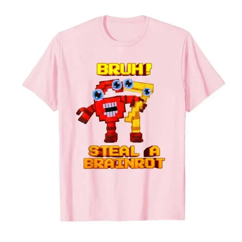 Funny Meme Tee Vintage 67 Six Seven Funny Steal Brainrot Meme T-shirt for Men Women Cotton T Shirts Casual Loose Tops Unisex