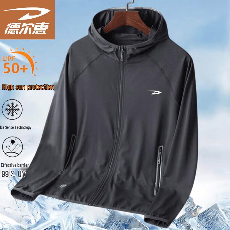 

Delhui Men s Summer Breathable Ice-Feel Sun Protection Jacket 3XL