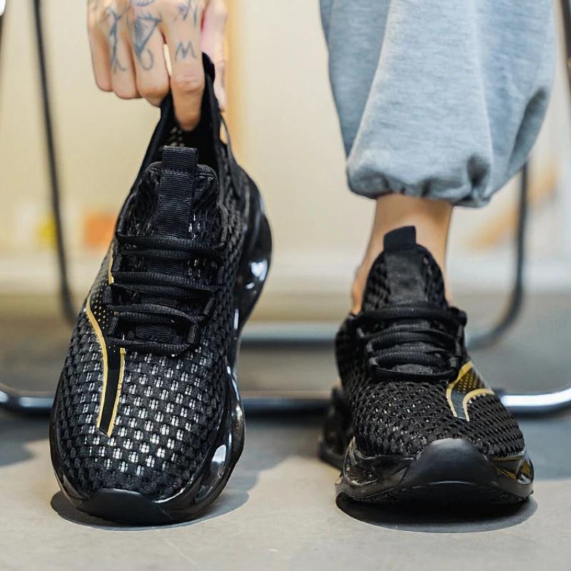 Moda Senderismo Blanco Secado Rápido Hombre Zapatilla Casual Diseñador Elegante Gimnasio Bajo Precio Tendencia 2025 Primavera y Otoño Zapatos Deportivos para Hombre