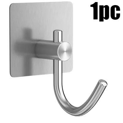 1/4Pcs Bathroom Robe Hooks Stainless Steel Towel Hanger Waterproof Hook Multi-Purpose Hanger Hook Door Bathroom Shower Kitchen