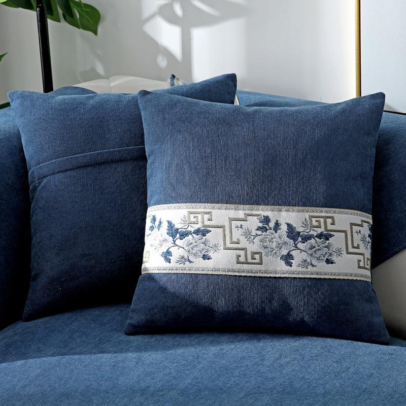 Kanepe Minderi Dört Mevsim Evrensel Kaymaz Minder Şönil Yeni Çin Modern Yüksek Dereceli Masif Ahşap Kanepe Kılıfı Arka Havlu