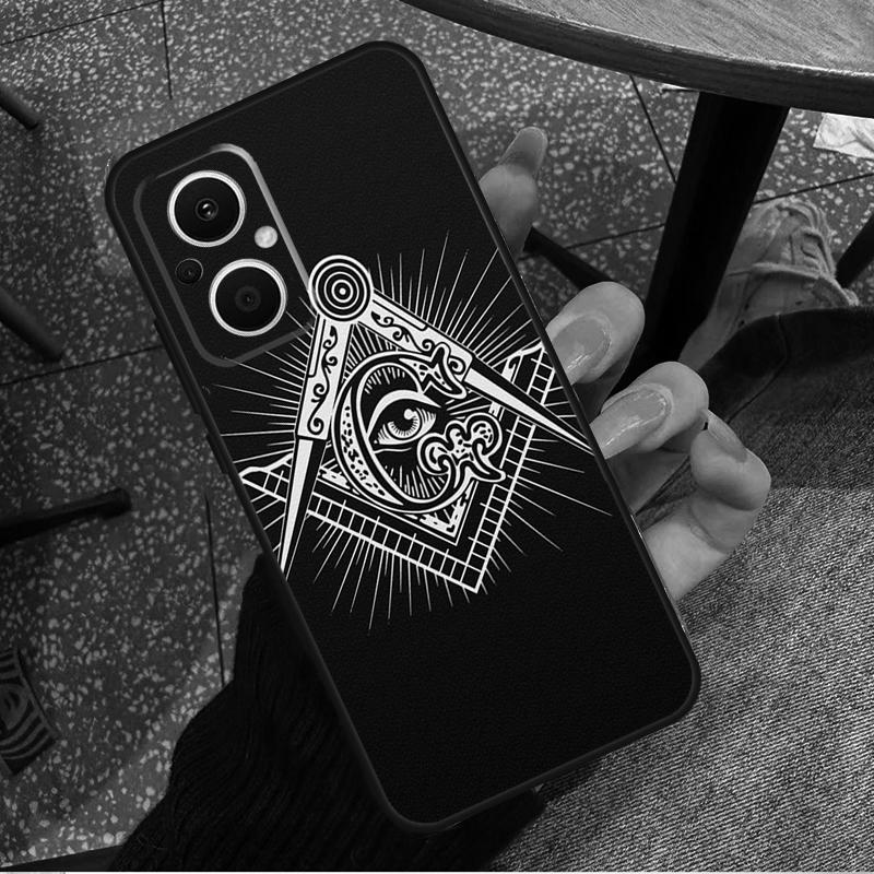 Freimaurer Logo Symbol Für OPPO Reno 14 13 12 11 10 Pro 8T 11F 12F 13F 14F 7 8 Lite OPPO Find X8 X6 X5 X9 Pro Hülle