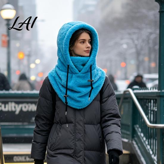 Motorcycle Riding Neck Warmer Balaclava Fleece Ski Mask Winter Windproof Arctic Velvet Thermal Face Cover Comfortable for Outdoor Sports Cycling