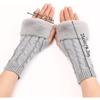 Chauffe-bras sans doigts avec trou pour le pouce, gants tricotés, mitaines, cadeau d'hiver, gants chauds pour femmes