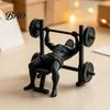 Trainingsraum Zubehör 3D Gedruckte Fitness Mann Figur, Hantel Statue für Fitnessstudio Dekoration, Muskulöse Coole Heim-Gadgets Schreibtisch Ornament, Kompakte Kraft