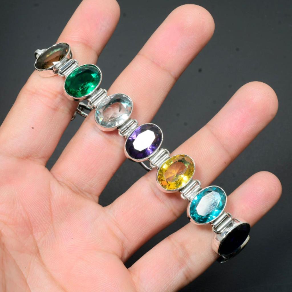 Multicolored Bracelet, 925 Sterling Silver Bracelet, Wedding Bracelet, Anniversary Gifts, Gifts For Her, Jewelry For Women Gifts For Girls