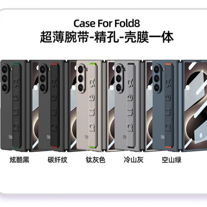 Ultra Thin PC Case With Wrist Strap Galaxy Z Fold 8 Matte Skin-Friendly Finish Anti-Scratch Drop Protection