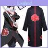 Naruto Akatsuki Uchiha Itachi Fantasia Cosplay Roupão Manto Capa Tecido Macio