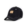 VARZAR VA Square Denim Label Ball Cap Black
