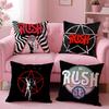 ROCK BAND R-RUSH Pillow Case Plush Fabric Soft Double-Sided Printed Sofa Home Decor Fine Winter  Gift Cushion Cover