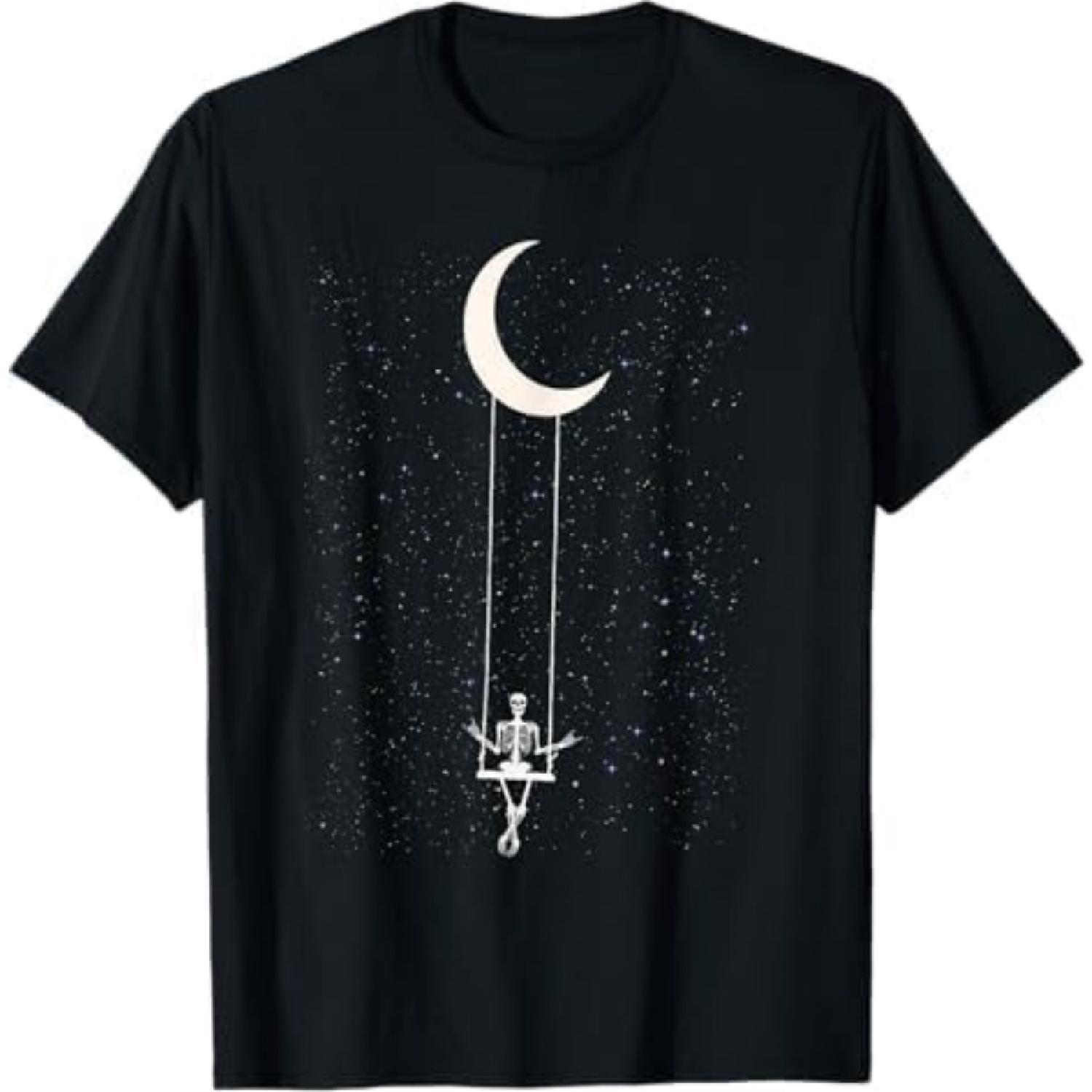 Skeleton Rock On Moon Spooky Halloween Rock Band Concerts T-Shirt Mali Mens Womens Tank Top Sweatshirt Hoodie Longsleeve 112 Black XXXXXL разноцветный