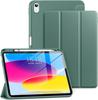 New Tri-fold Soft TPU PU Leather Tablet Case for iPad 10.9" 2022 - Lightweight Folio Stand with Pencil Holder-Auto Sleep/Wake