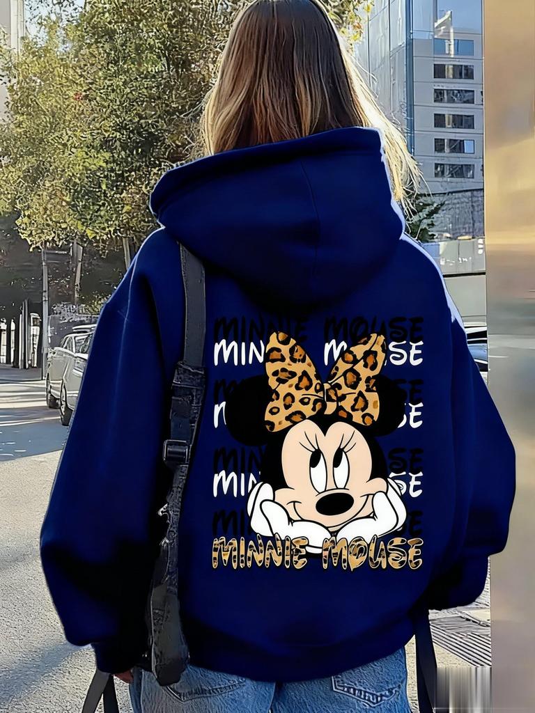 Unisex Disney Μίνι Φούτερ Γυναικείο Ανδρικό Υπερμεγέθη Απλό Πουλόβερ Φούτερ Γραφικό Streetwear Μπουφάν Άνοιξη Φθινόπωρο Μόδα Τοπ