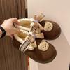 Fashion Women's Plush Cotton Shoes Winter Casual Warm Home Shoes Fashionable Soft Comfortable Non-slip Outdoor Flat Shoes Cartoon Bow
