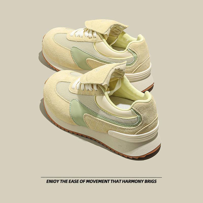 Niche pink Forrest Gump training shoes women's 2025 new autumn versatile inner height increase casual retro sports board shoes tide