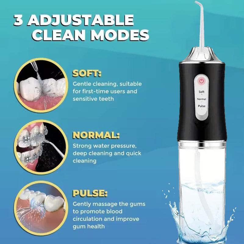 Smart Electric Oral Irrigator Rechargeable Portable Dental Water Jet Irrigator 3 Modes Waterproof Electric Teeth Cleaning Washer