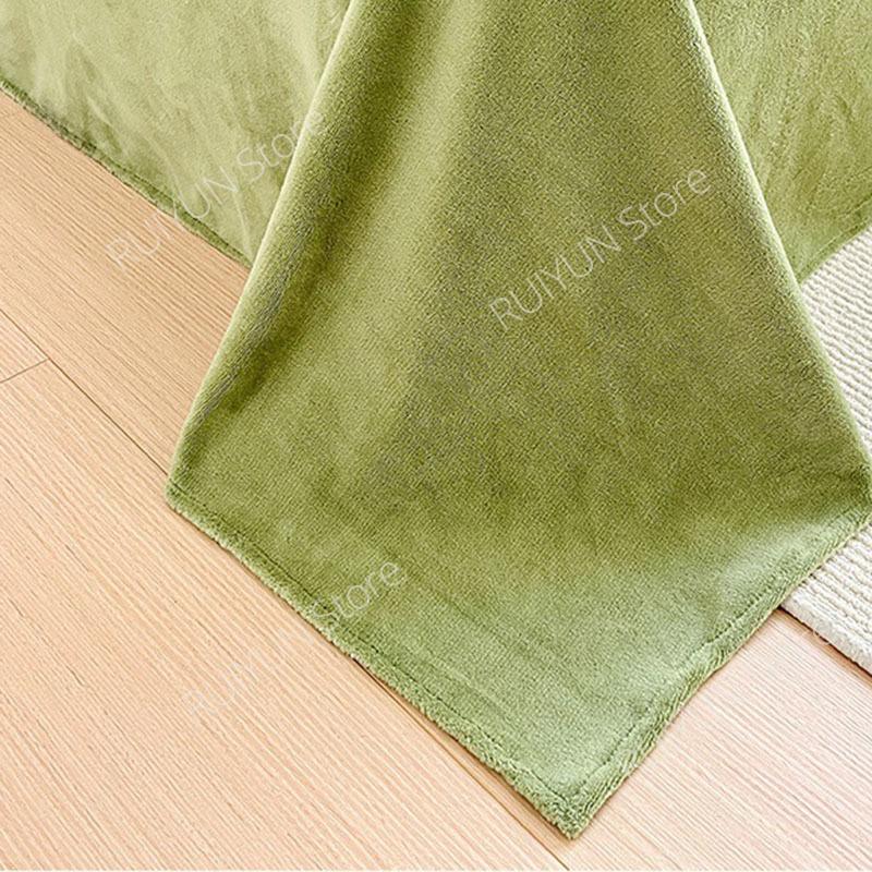 Newly Solid Color Soft Flannel Flat Sheet Winter Warm Home Bedding Bed Sheet for Single Double Bed Flat Bed Sheet Home Textile