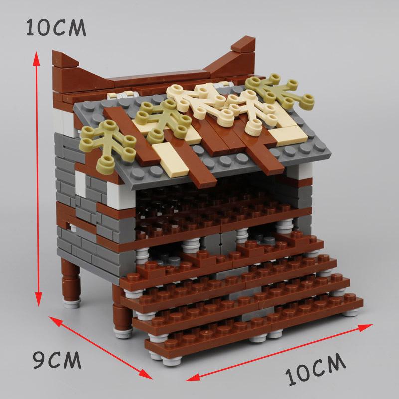 Město MOC Kurník Kurník s Vejci Model Hračky Pro Děti Jídlo Farma Stavební Kostky Díly DIY Kostky