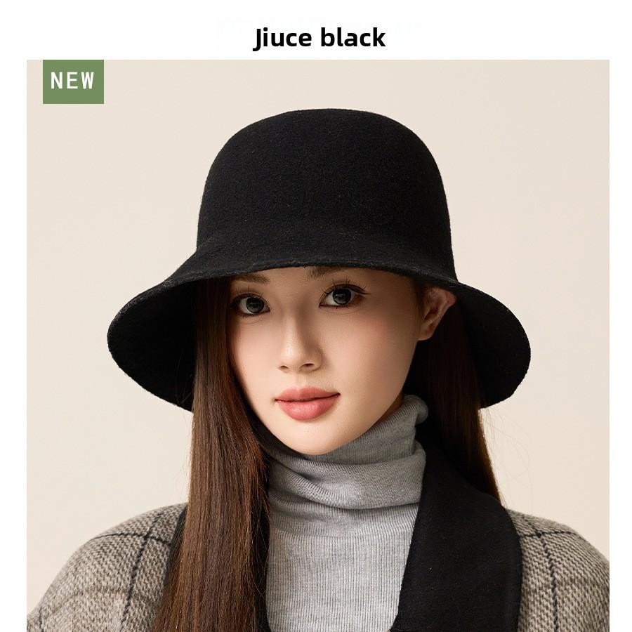 Designer Japanese Light Board Wool Fisherman Hat, Women's Foreign Style Counter Quality Shows the Face of Small Felt Basin Hat Tide