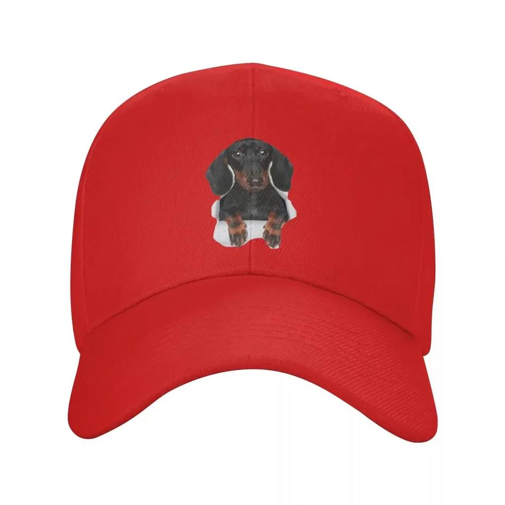 Custom Cool Dachshund Baseball Cap Women Unisex Adjustable Adult Badger Sausage Wiener Dog Dad Hat Hip Hop Sun Hat