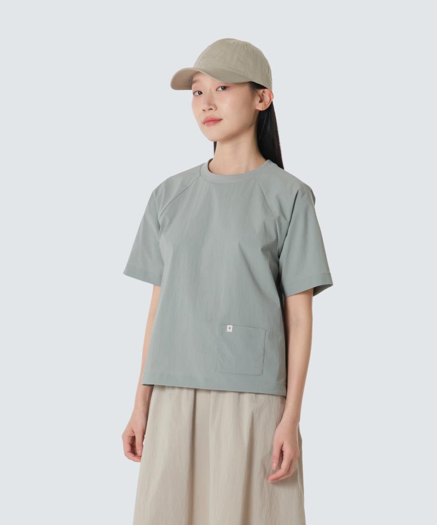 SNOWPEAK APPAREL Root Women'S Pocket Short Sleeve T-Shirt (S26Mwrts61) Mint